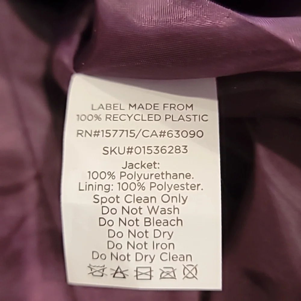 Suicide Squad Pleather Croc Print Trench Coat Purple Medium - Picture 16 of 16